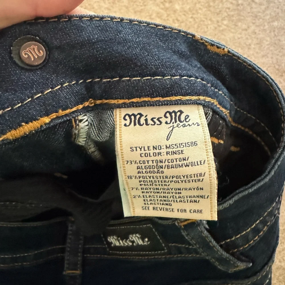 Miss Me Mid-Rise Dark Wash Skinny Jeans - Picture 5 of 7